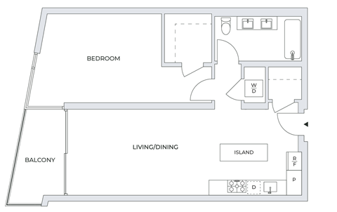 1 Bedroom Floor Plan